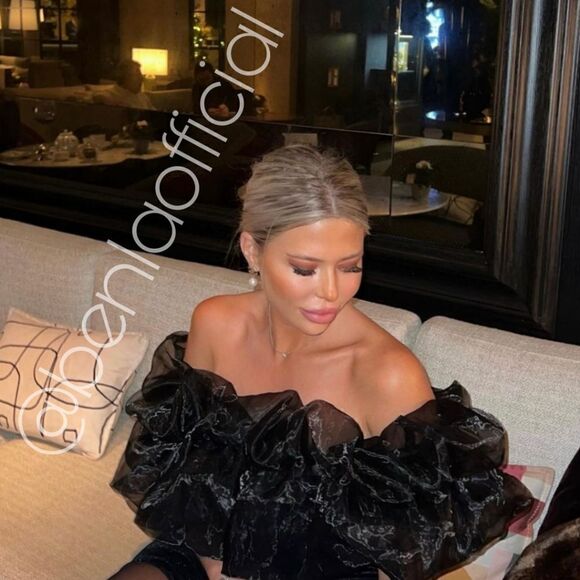 ZARA VELVET VOLUMINOUS PUFF SLEEVE MINI DRESS NWT - Picture 6 of 16